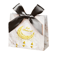 Sacs cadeaux en papier kraft miniature de luxe personnalisés avec poignées en ruban, matériaux recyclés pour l'emballage de bougies et d'artisanat