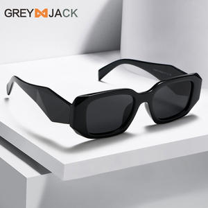 Gafas de Sol Polarizadas de Estilo Europeo Americano, Montura Negra TR90, Protección UV400, Unisex, Ligeras, Diseño Cuadrado Pequeño - Product Image 3