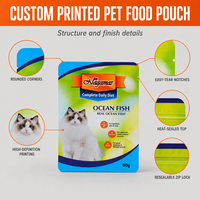 Sachet Doypack Personnalisé à 4 Couches avec Impression, Scellage Thermique, Étanche, pour Aliments pour Animaux, Emballage en Plastique et Feuille d'Aluminium