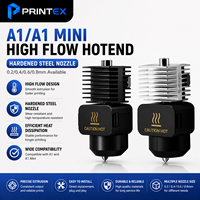 Kit Hotend Tout-en-un Printex pour Bambu Lab A1 A1 Mini avec Buse en Acier Trempé 0.2 0.4 0.6 0.8mm Pièces d'Imprimante 3D