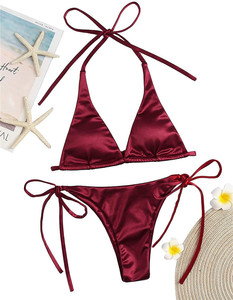 <span class=keywords><strong>Maillot</strong></span> <span class=keywords><strong>de</strong></span> bain Y8816-été pour femme 2026 – Bikini sexy dos nu à lacets pour la plage - Product Image 5