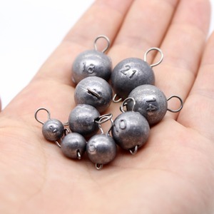AOCLU nu sans peinture tête de gabarit plomb plombs poids coups avec goupille de verrouillage 10 pièces/lot de 2g à 21g pour leurre souple jigging - Product Image 4