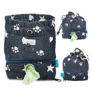 Sac d'entraînement pour animaux de compagnie en denim 13x10x4.5cm avec poche pour friandises pour chien, utilisation en extérieur - Product Image 5