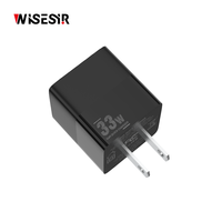 Chargeur double port WISESIR 33W GaN PD PPS 20V 1.5A USB-C & USB-A avec protection OTP pour /