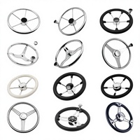 Nouveau design Accessoires pour bateaux Casque de direction pour bateaux de vitesse Volant en acier inoxydable Pièces d'équipement pour bateaux