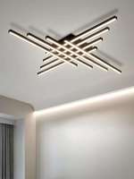Plafonniers Led modernes Luminaire noir à gradation Lustre encastré Plafonniers Led géométriques