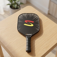Ensemble de raquettes de pickleball en fibre de verre noire, légères, durables, design personnalisé, haute qualité, divertissement, adultes, vente en gros