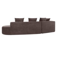 Sofá Moderno Sin Estructura, Tipo Nube, Completamente Ensamblado, Sofá Curvo Largo, Chaise Longue, Sofás Tapizados Grandes y Comprimidos para el Hogar