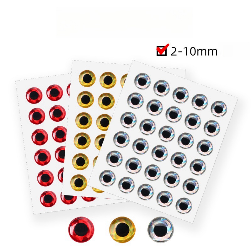 3d fish lure eyes HD Silver/Gold Titan Titan HD Fin 3D Fishing Lure Eyes -
