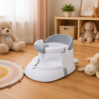 Siège de bain pour bébé moderne 3 en 1 en plastique, convertible en chaise de sol avec sangle de traction pour 0-12 mois