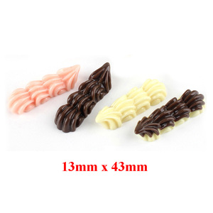 Bán nóng phẳng trở lại hình chữ nhật hình trái tim nhựa quyến rũ Kem sô cô la thu nhỏ - Product Image 3