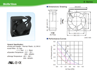Ventilateur axial sans balais 3010 30x30x10mm DC 5/12V pour routeur, commutateur réseau, servomoteur CE RoHS OEM ODM