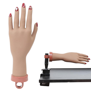 Main d'entraînement flexible pour la pratique des ongles, présentoir de doigts pour la formation en manucure DIY et le nail art - Product Image 1
