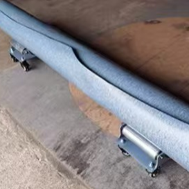 Chariot de transport industriel en aluminium argenté 320 mm x 900 mm pour tapis, support OEM personnalisé - Product Image 6