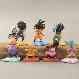 7 pièces/ensemble Figurine de dragon Son Goku Maître Roshi Kame Sennin Anime Cadeau pour enfants Kuririn Bulma Tao Pai Pai Figurine de jouet Statues - Product Image 5