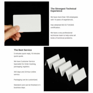 <span class=keywords><strong>Carte</strong></span> NFC vierge imprimable 13,56 MHz, format <span class=keywords><strong>carte</strong></span> de visite, 213/215/216 ISO14443A CR80 PVC, cartes intelligentes pour les médias sociaux numériques et le contrôle d'accès - Product Image 2