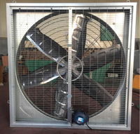 Grand ventilateur d'extraction axial solaire mural en acier inoxydable, facilement assemblable, pour serres industrielles et fermes, efficace pour la dissipation de la chaleur