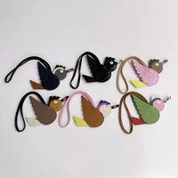 Nouveau sac cabas H Brand en cuir de crocodile, cousu main, avec pendentif petit oiseau volant, couleur platine