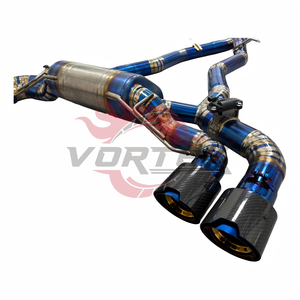 ท่อไอเสีย Vortex Titanium Valvetronic สำหรับ F92 F93 M8 4.4T S63 ระบบแคทแบ็กสมรรถนะสูงสำหรับการแข่งขัน ชุด Pie-cut สีน้ำเงิน - Product Image 4