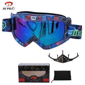 Venta al por mayor logotipo Correa <span class=keywords><strong>gafas</strong></span> de motocicleta Motocross con la nariz De La Guardia - Product Image 6