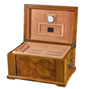 Tùy chỉnh chất lượng cao bằng gỗ hộp xì gà xì gà hộp lưu trữ với độ ẩm