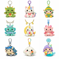 Porte-clés en peluche personnalisés en gros, jouets en peluche doux, poupées animales en peluche, porte-clés en peluche mignons de petite taille