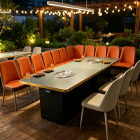 Table de barbecue commerciale Jilu anti-usure, sans fumée, auto-purifiante, avec échappement inférieur pour rôtisserie de viande