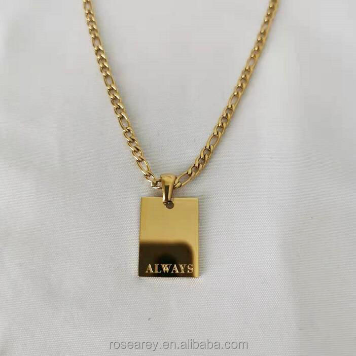 Jietao Jewelry Gold Plated Inspirational Quotes Necklaces