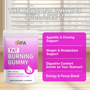 Gomitas quemagrasas OEM ODM con extracto de vinagre de sidra de manzana y cromo para quemar grasa abdominal, estimular el metabolismo y la energía - Product Image 2