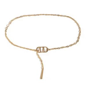 Cinturón de Metal de Lujo para Mujer, Cadena de Cintura de Aleación de Hierro, Color y Talla Personalizables para Vestido, Venta al Por Mayor de Fábrica - Product Image 1