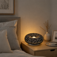 Lampe tactile de projection ciel étoilé Donut, 3 couleurs, LED dimmable, ABS, rechargeable Type-C, lampe de bureau murale, décoration romantique pour chambre, cadeau