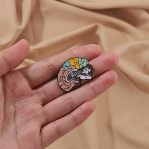 Broche de cérebro médico de anatomia com alfinetes, lapela esmaltada colorida delicada, joia de medicina para médicos e enfermeiros, mais novo - Product Image 6