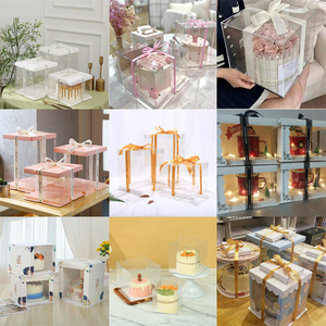 Nueva Tendencia en Cajas de Embalaje para Pasteles y Postres, Caja Transparente de PET para Postres Pequeños, Tipo Rollo <span class=keywords><strong>Suizo</strong></span>, con Asa - Compre Personalización de Cajas Transparentes para Postres - Product Image 4