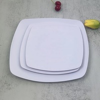 Assiettes carrées en mélamine sur mesure pour la restauration – Collection Océan