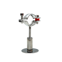Supports réglables en acier inoxydable 304 316 pour tuyaux, avec sangles de fixation forgées argentées