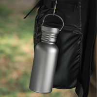 Bouteille d'eau en titane, anti-fuite, réutilisable, pour le sport, le camping, la randonnée, l'escalade, la course à pied, le thé, le café, 430/600/750 ml