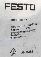 Conector Rápido Tipo T Festos 100% Nuevo y Original QST-4 QST-6 QST-8 QST-10 QST-12