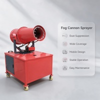 Canon à brouillard diesel de 60 m à fonctionnement continu fiable pour la suppression de la poussière dans les mines