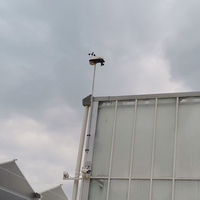 Sistem Kontrol Cerdas Rumah Kaca Kecil Sensor Tiga Elemen Jangkauan 500m 60 Hari Cahaya Nirkabel Stasiun Cuaca Otomatis