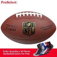 Lame de Football en Latex rouge, Logo personnalisé pour ballon de Rugby, taille 5, Logo personnalisé, offre spéciale