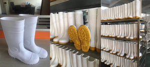 รองเท้าบูทยางกันน้ำสีขาว ZYF สำหรับล้างรถ ใช้งานได้ทุกสภาพอากาศ เหมาะสำหรับทำสวน ทำความสะอาดง่าย ผลิตจากพีวีซีแบบขึ้นรูปชิ้นเดียว รุ่น HSR012 - Product Image 6