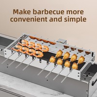 ZT-044-06 Grille de barbecue automatique en forme de papillon améliorant l'arôme, tournebroche à largeur réglable, alimentation 5V compatible AC/DC