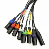 Câble audio multipaire professionnel 8 canaux XLR en cuivre équilibré, blindage tressé 95% plaqué or pour microphone/haut-parleur
