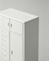 Armoire de rangement métallique Xinanda à 3 portes et 10 tiroirs, montage au sol, blanche, pour atelier, bureau, classement, rangement multi-compartiments pour outils et pièces
