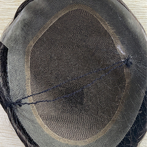 Parrucchino Maschile all'Ingrosso ad Alta Densità 120% - Topper Naturale per Uomo, Toupet Uomo, <span class=keywords><strong>Extension</strong></span> di <span class=keywords><strong>Capelli</strong></span> Umani Austriaci, Topper di <span class=keywords><strong>Capelli</strong></span> Umani - Product Image 5