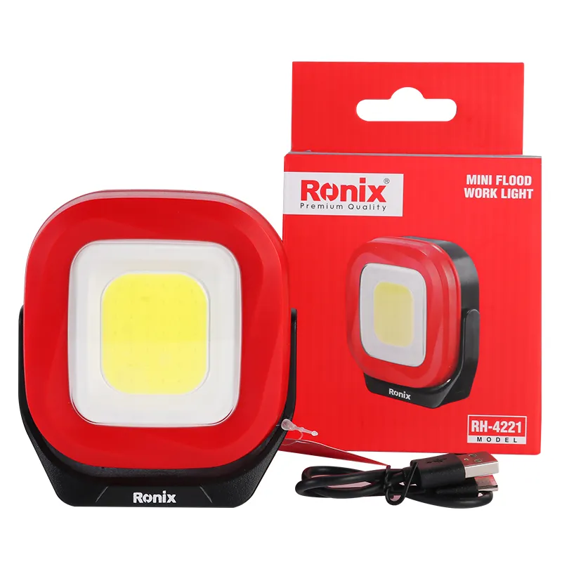 Ronix RH-4221 OEM 미니 소형 야외 충전식 휴대용 포켓 마그네틱 충전식 개암 속대 Led 작업 빛