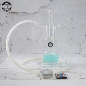 卸売 三段タワー ガラス製シーシャ LEDライト付き喫煙具 - Product Image 6