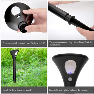 Modern Solar <b>LED</b> Garden Lamp Cheap Ip65 RGB Exterior Landscape Flood <b>Light</b> <b>With</b> Power Supply Miniature Outdoor Design Garden Lam - Product Image 4