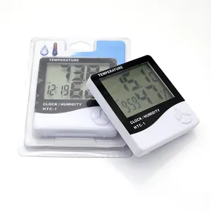 Horloge extérieure électronique numérique d'humidité mètre Thermo Tthermomètre hygromètre HTC-1