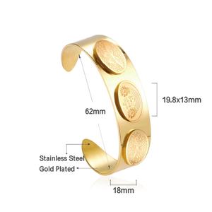 Brazalete de Moda Dorado para Mujer, Joyería de Acero Inoxidable Chapado en Oro, Precio al por Mayor - Product Image 4